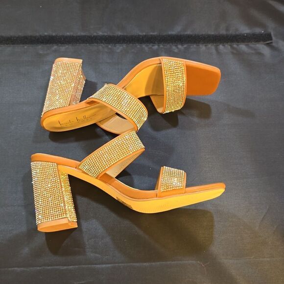 BRAND NEW NICOLE MILLER NEW YORK RHINESTONE EMBELLISHMENTS OPEN-TOE SANDAL G1 - Picture 11 of 16